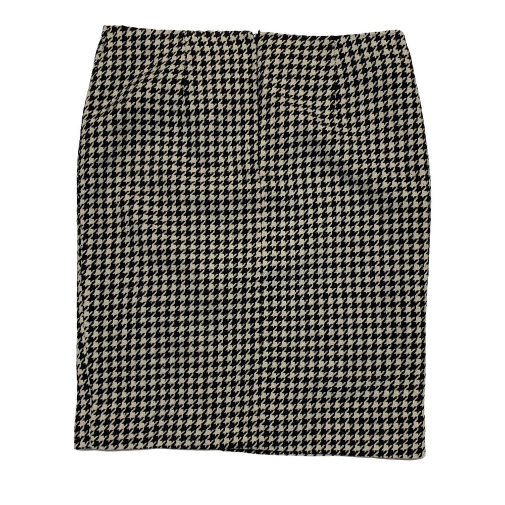 WHBM 6 Houndstooth Lined Wool Blend Skirt White House Black Market Alabama - Picture 3 of 5